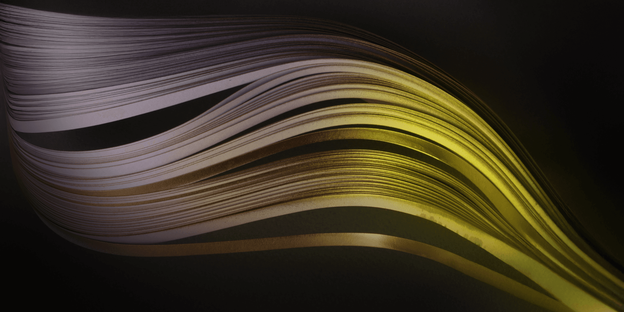 Abstract flowing ribbons representing services coming soon