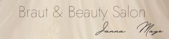 Braut & Beauty Salon Logo Braut & Beauty Salon logo with elegant script text and decorative sparkle elements on a neutral background.