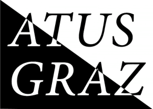 ATUS Graz Logo ATUS Graz logo with white serif lettering on a black geometric background.