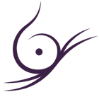 Abstract Circle Swoosh Logo Abstract logo with a circle center and curved swoosh lines.